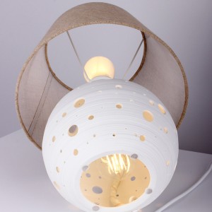 Lámpara de Mesa Porcelana con doble iluminación