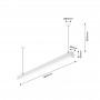 Luminaria lineal LED de suspensión 120cm 40W 3400lm