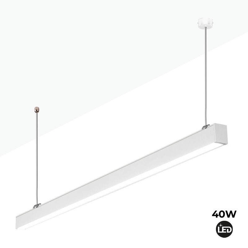 Luminaria lineal LED de suspensión 120cm 40W 3400lm