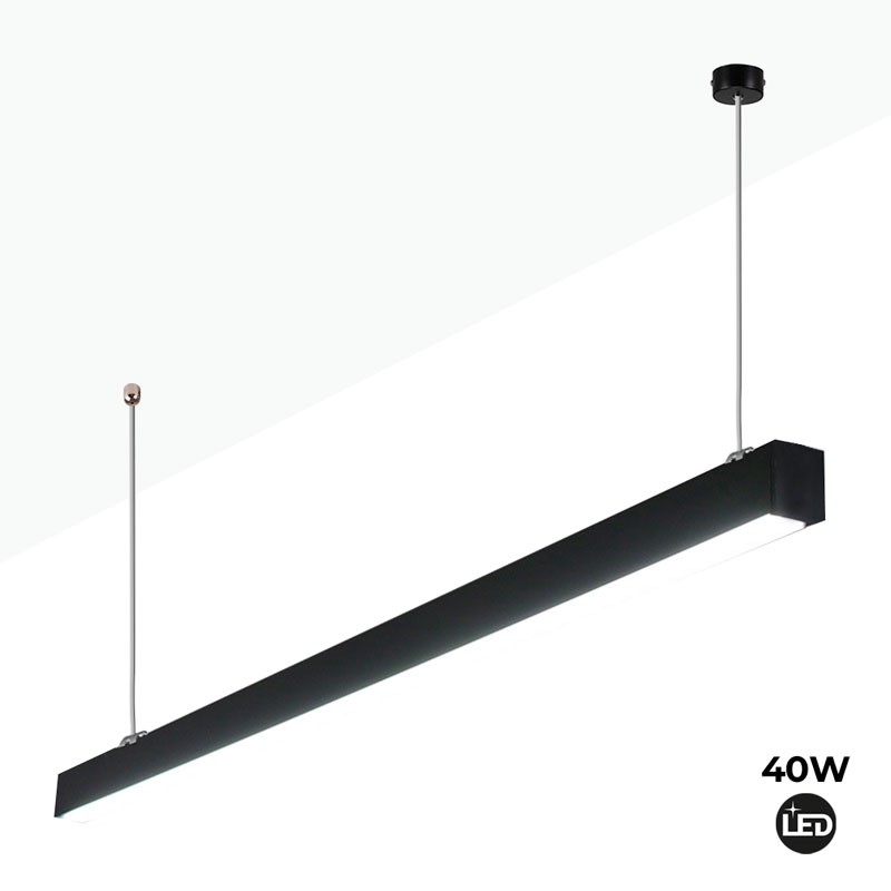 Luminaria lineal LED de suspensión 120cm 40W 3400lm