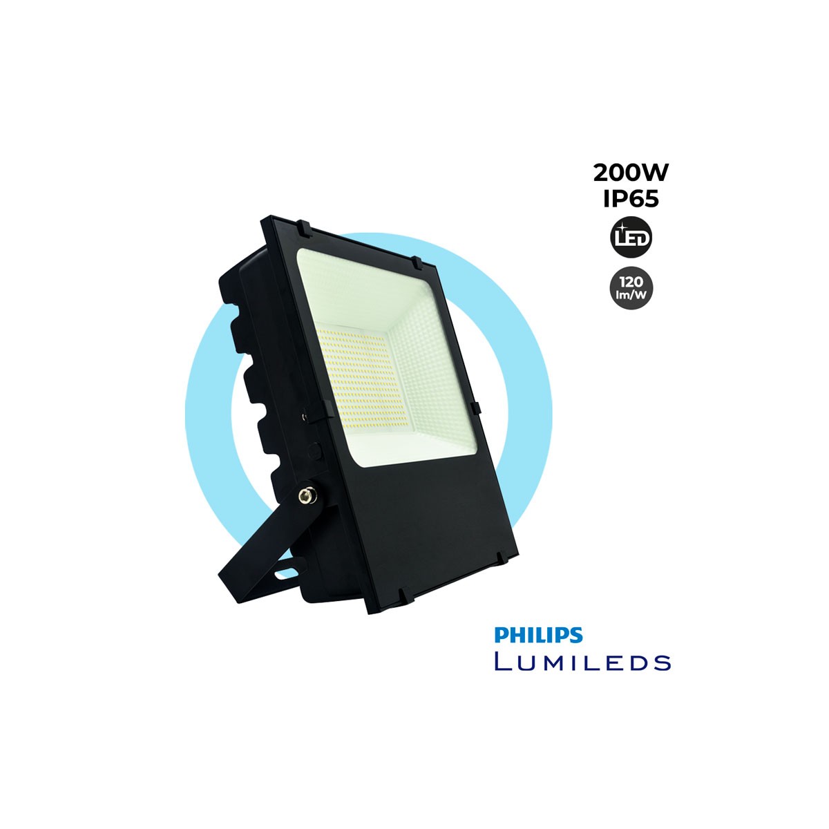 Foco proyector LED 200W Chip Philips IP65