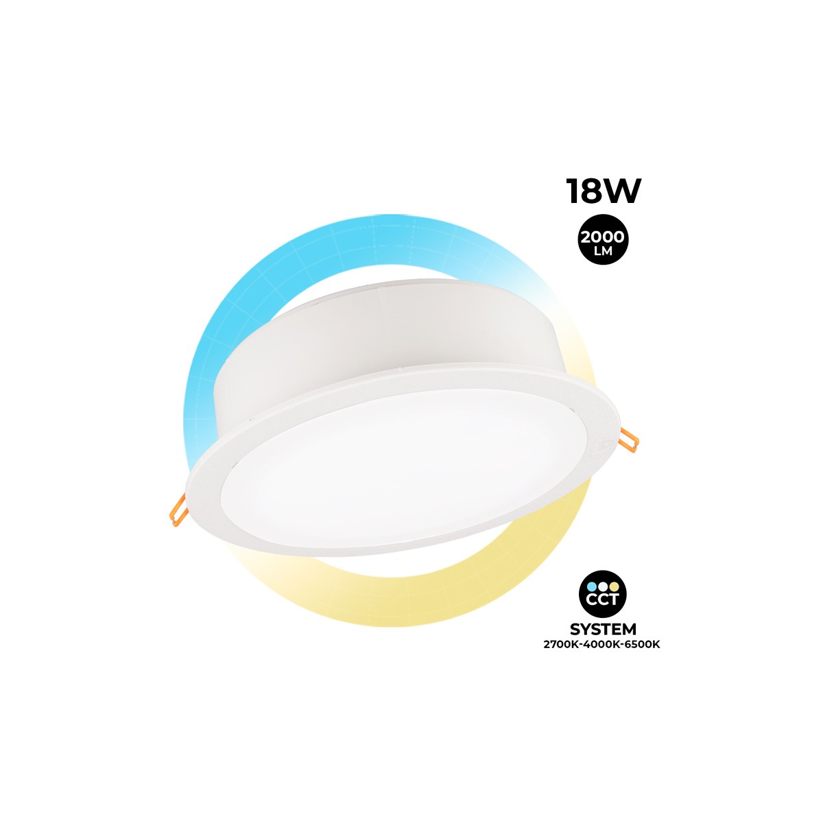 Downlight Redondo Estanco CCT Fumagalli "Teresa 260" 18W IP55