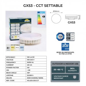 Bombilla GX53 CCT