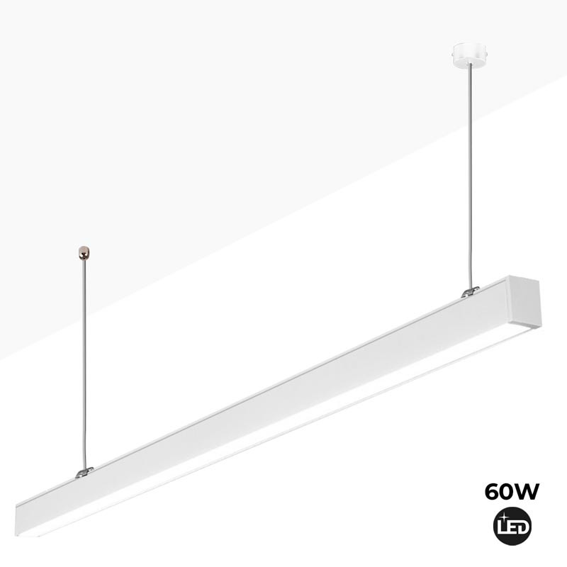 Luminaria lineal LED colgante 60W 180cm 5100lm