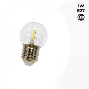 Bombilla LED decorativa de filamento 1W E27