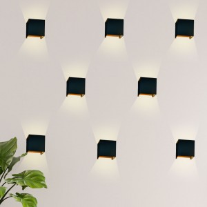 Pack de 8 Apliques de pared "KURTIN" 6W apertura de luz regulable