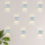 Pack de 8 Apliques de pared "KURTIN" 6W apertura de luz regulable