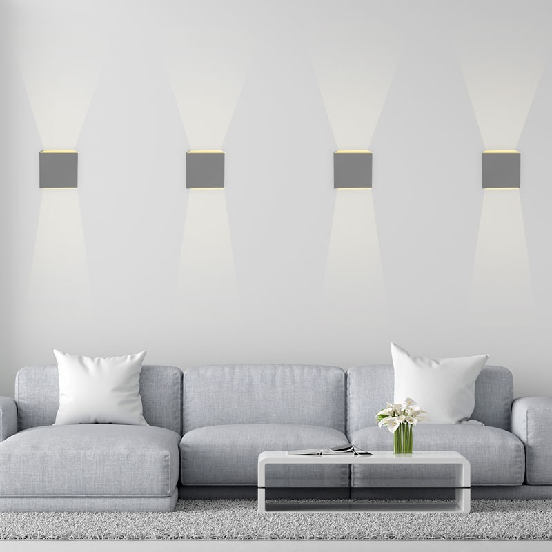 Pack de 8 Apliques de pared "KURTIN" 6W apertura de luz regulable Pack de 8 Apliques de pared "KURTIN" 6W apertura de luz regulable