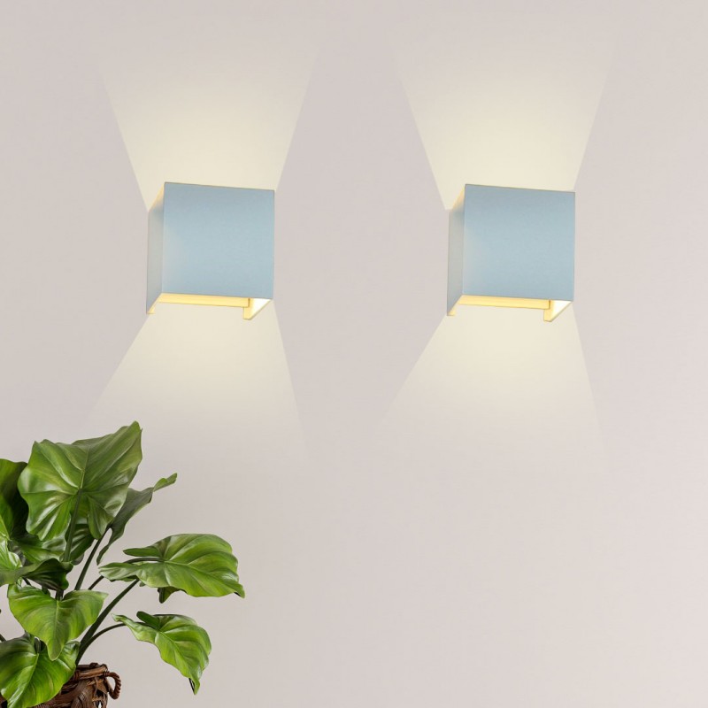 Pack de 2 Apliques de pared "KURTIN" 6W apertura de luz regulable Pack de 2 Apliques de pared "KURTIN" 6W apertura de luz regulable