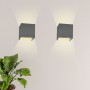 Pack de 2 Apliques de pared "KURTIN" 6W apertura de luz regulable