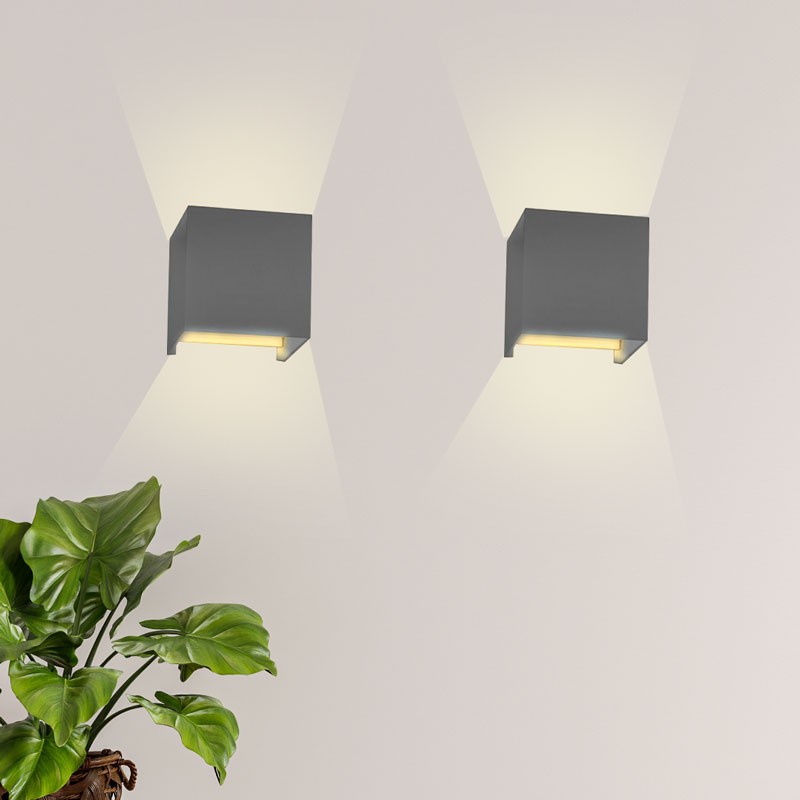 Pack de 2 Apliques de pared "KURTIN" 6W apertura de luz regulable Pack de 2 Apliques de pared "KURTIN" 6W apertura de luz regulable