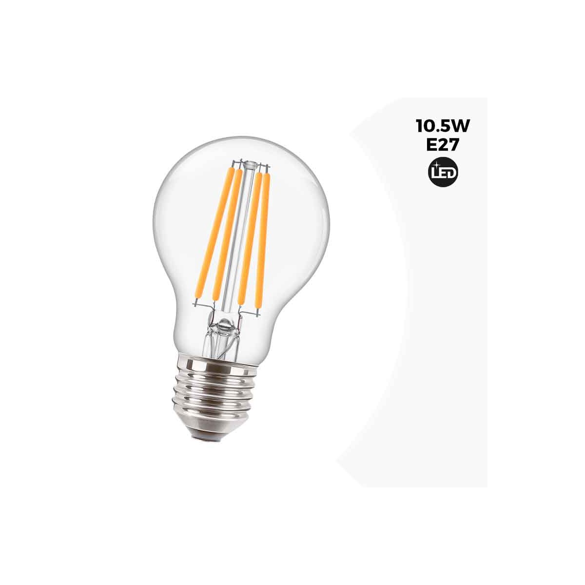 Philips Bombilla WarmGlow LED de filamento efecto vintage 8.5 W equivalentes a 60 W en incandescencia 806 lúmenes casquillo gordo E27 luz blanca desde una luz cálida de 2200 K hasta 2700 K 