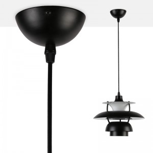 Lámpara Colgante Negra  de Diseño "YOHAN" E27