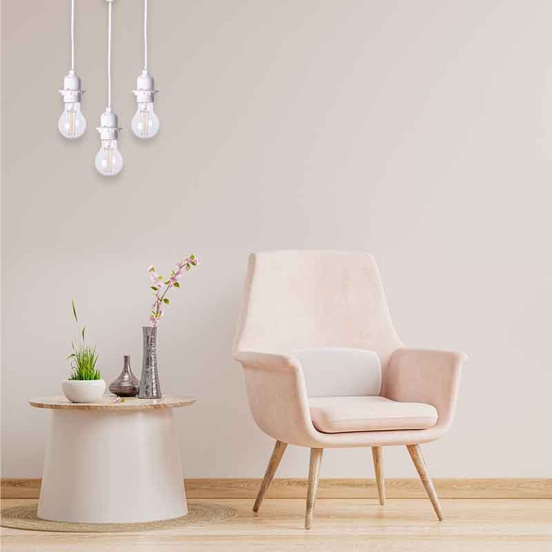 Lámpara colgante para bombilla E27 150cm Lámpara colgante para bombilla E27 150cm