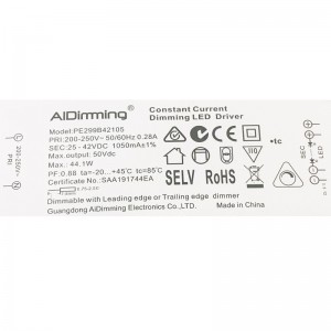 Driver Triac dimmable CC 25-42V 1050MA