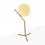 Lámpara de mesa "NOLA" - Inspiración Flos IC - E27- Cromo dorado- Bola en cristal opalino