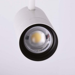 Foco LED de carril monofásico CCT 25W COB apertura regulable 25-65º