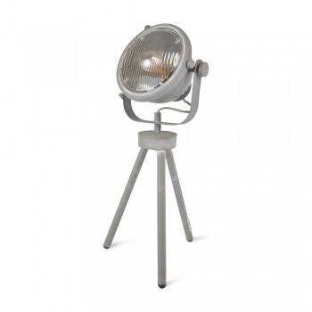 LAMPARA DE SOBRE MESA TRIPODE TANGE CONCRETE GLASS E27 CABLE GRIS LAMPARA DE SOBRE MESA TRIPODE TANGE CONCRETE GLASS E27 CABLE GRIS