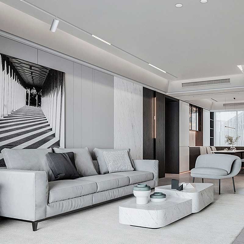 Foco plástico carril monofásico para bombillas GU10 Blanca Foco plástico carril monofásico para bombillas GU10 Blanca