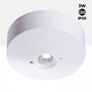 Luz de emergencia LED para superficie o empotrable 120lm 3W 3 horas IP20