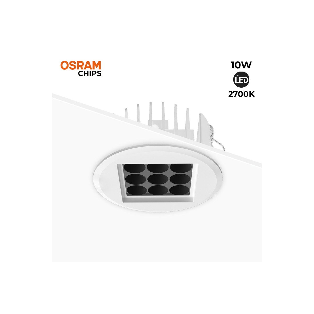 Downlight Led 10W 24º UGR18 Chip Osram