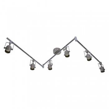 APLIQUE NEXUS-6 SEIS PUNTOS DE LUZ ORIENTABLES ACABADO NIQUEL-CROMO CASQUILLO GU10 APLIQUE NEXUS-6 SEIS PUNTOS DE LUZ ORIENTABLES ACABADO NIQUEL-CROMO CASQUILLO GU10