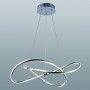 LAMPARA COLGANTE SOLMU 43W, 230V 600x1200MM, COLOR CROMO 4000K