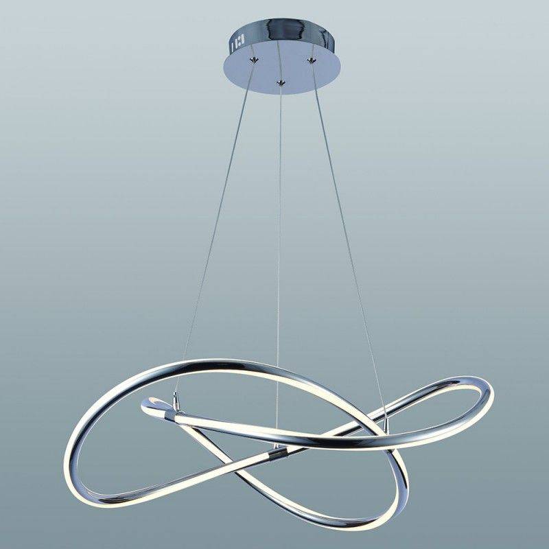 LAMPARA COLGANTE SOLMU 43W, 230V 600x1200MM, COLOR CROMO 4000K