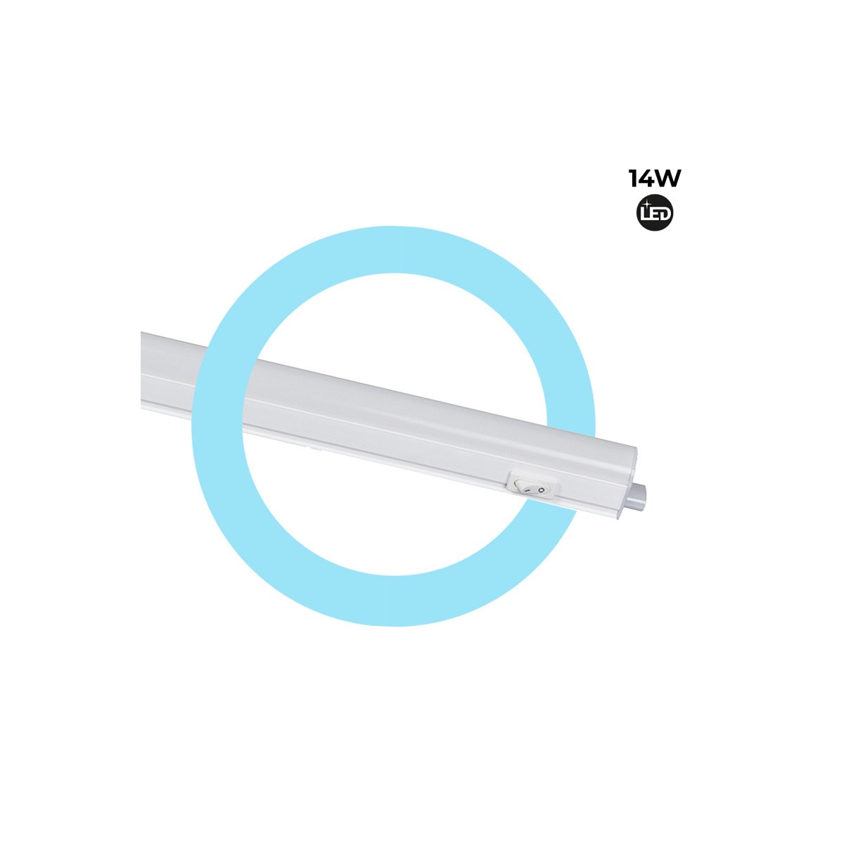 Regleta LED bajomuebles T5 120cm 14W opal