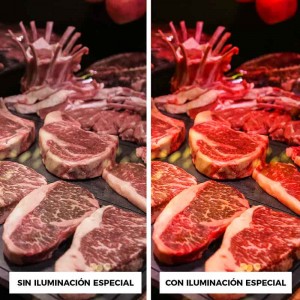 diferencia cuando se usa focos especiales para carne y cuando no