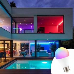 Bombilla Led E27 con mando a distancia, 9W=60W, blanco + RGB multicolor,  PRODUCTO ALCAMPO.