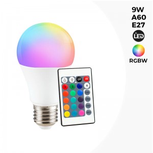 Bombilla LED 6W E27 A60 RGB con mando a distancia Luz Cálida Blister Pack -  VTAC