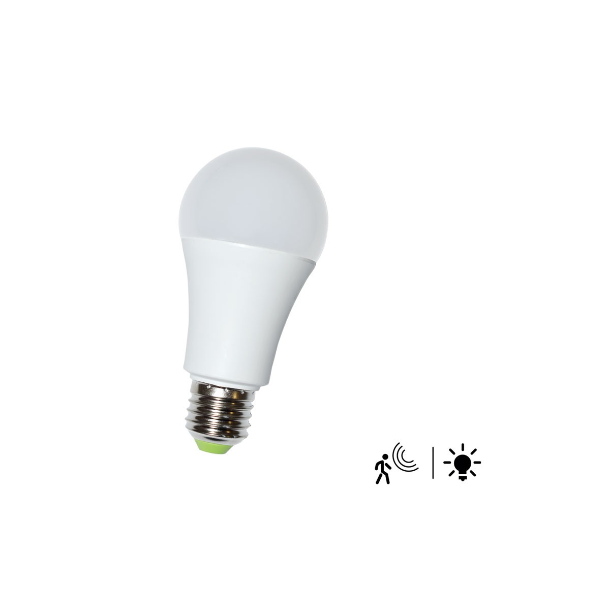 Bombilla LED A60 E27 8W con Sensor Crepuscular y Movimiento (PIR) •  IluminaShop