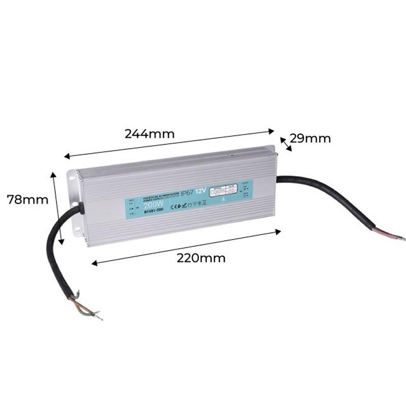 Fuente Alimentación 12V para iluminación led 200W