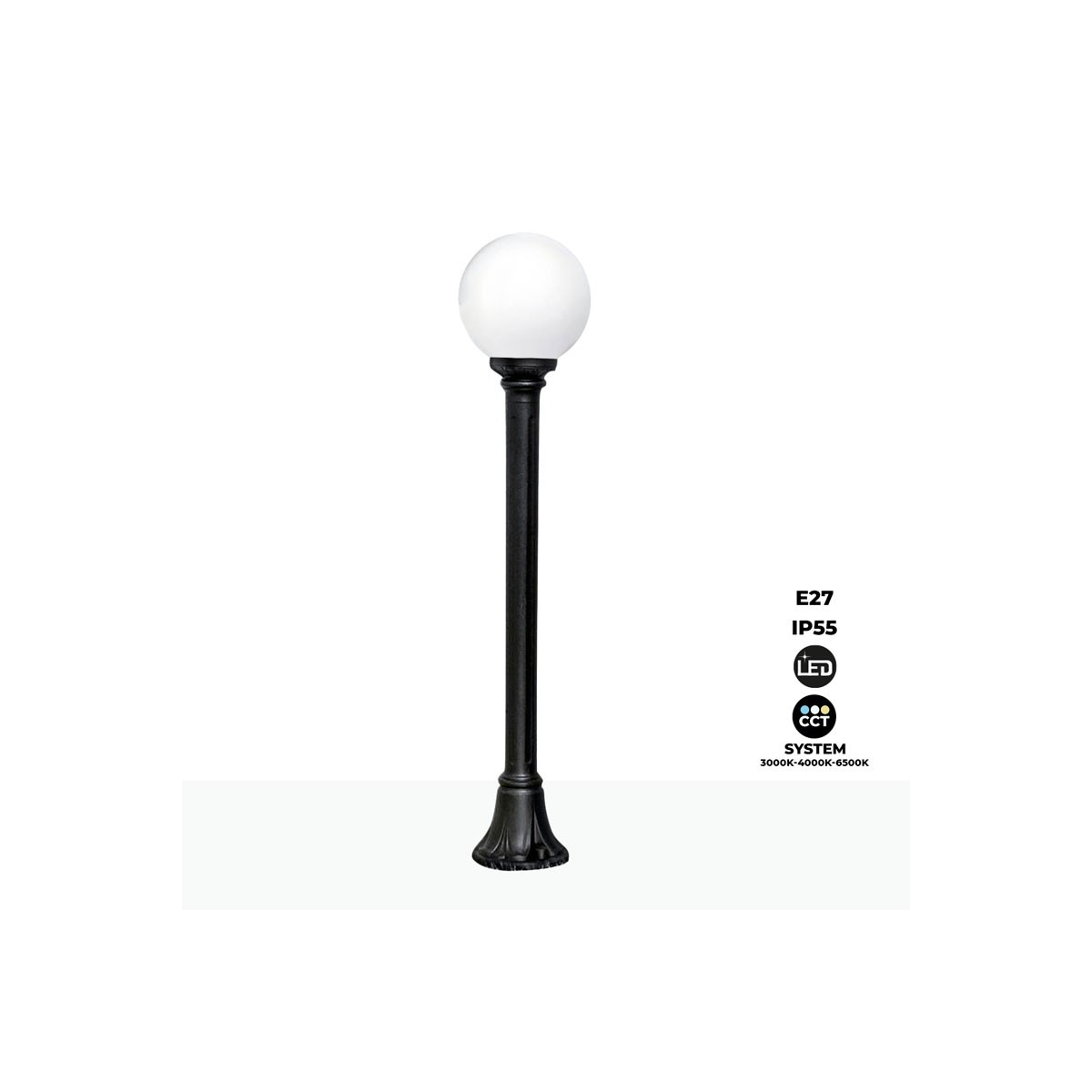 Farola exterior Fumagalli LED "GLOBO MIZAR/G250" 8,5W E27 - CCT