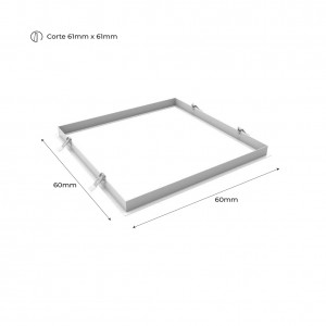 Marco de Panel led COLOR BLANCO para colocar en superficie 60X60