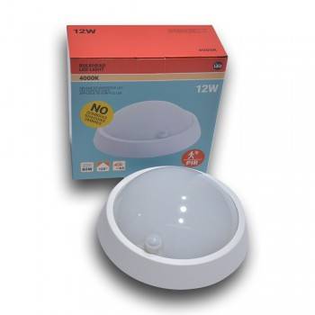 APLIQUE DE SUPERFICIE REDONDO 12W IP64 CON SENSOR PIR 4000K APLIQUE DE SUPERFICIE REDONDO 12W IP64 CON SENSOR PIR 4000K