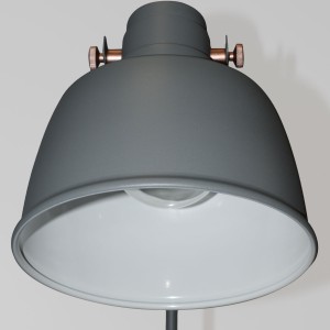 detalle de la lampara kukka color gris