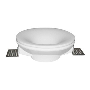 Aro downlight empotrable redondo de Escayola GU10 trimless