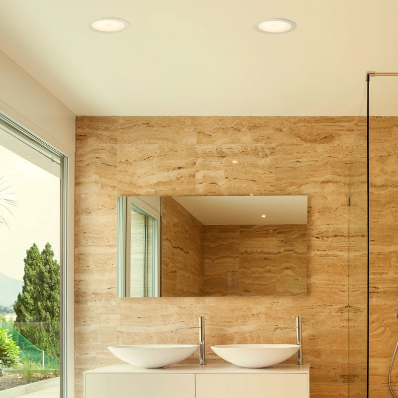 Downlight LED estanco empotrable - IP65 - 15W - Corte Ø 145-160mm