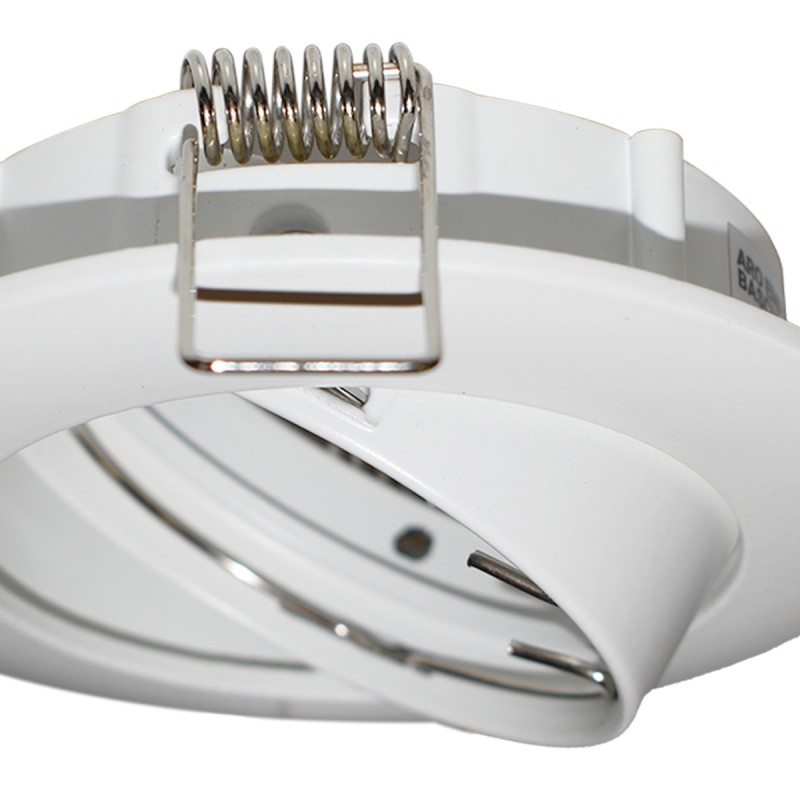Aro downlight empotrable circular basculante para bombilla GU10 / GU5.3 Aro downlight empotrable circular basculante para bombilla GU10 / GU5.3