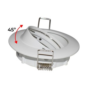 Aro downlight empotrable circular basculante para bombilla GU10 / GU5.3