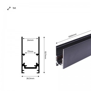 Pack Carril Magnético de Suspensión 48V 1 metro