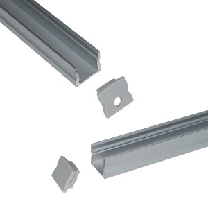 Perfil de aluminio para tira LED de superficie 17x15mm
