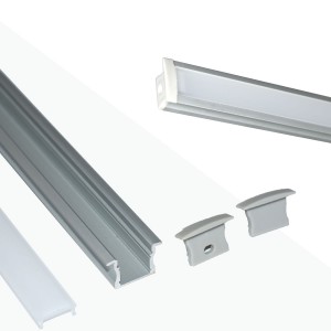 Perfil de aluminio para tira LED empotrable 23x15mm
