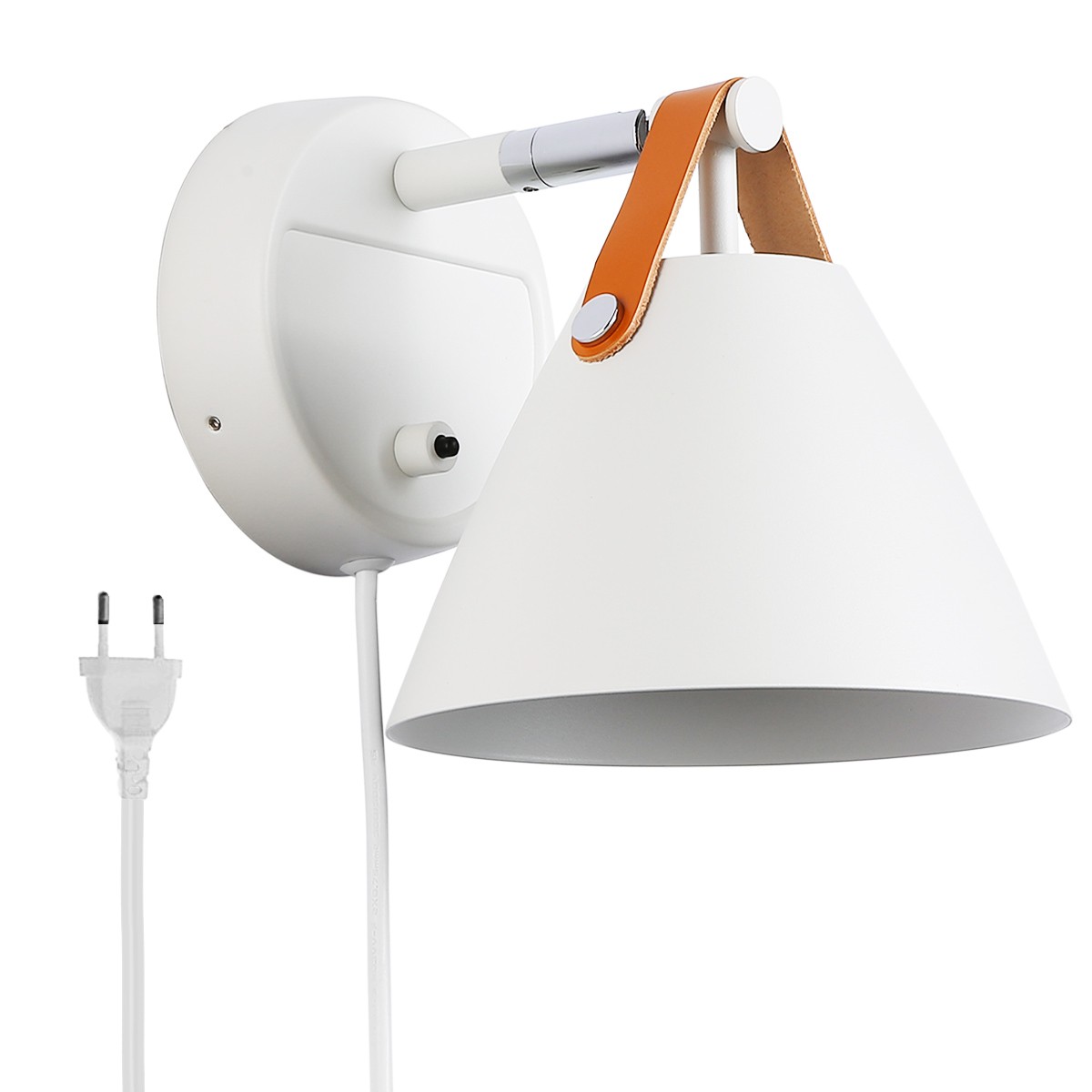 Lámpara de pared con enchufe y interruptor ELLEN | Apliques Strap