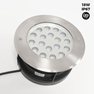 Baliza LED empotrable en suelo 18W -Blanco cálido - Ø21cm- IP67