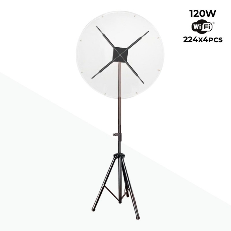 Novelista Persona a cargo dispersión Ventilador holográfico 3D con trípode - Pantalla 47x47cm -120W - 24V Novelista Persona a cargo dispersión Ventilador holográfico 3D con trípode - Pantalla 47x47cm -120W - 24V