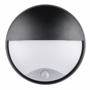 Aplique de pared exterior circular con sensor PIR - IP54 - 110º - 10W