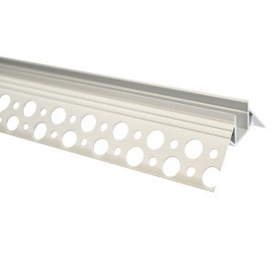 Perfil de aluminio integración para esquinas convexas - Difusor Opal - 2 metros